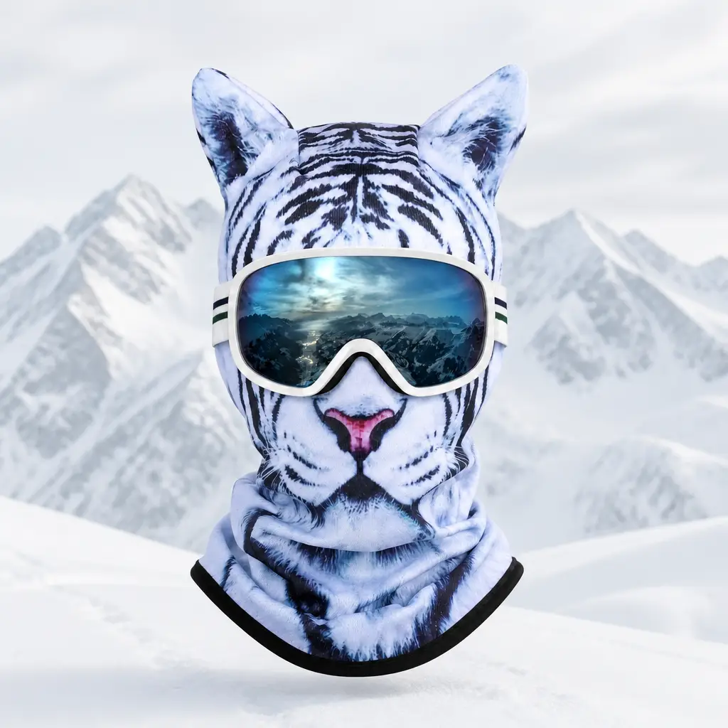 Masque de ski Tigre blanc